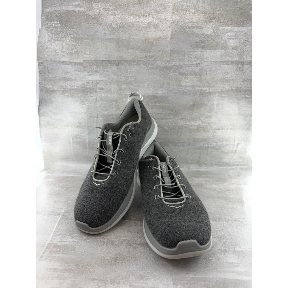 Hoka One One Hupana Flow Wool Grey Sneakers 1105590 DSWD Women Sz 9